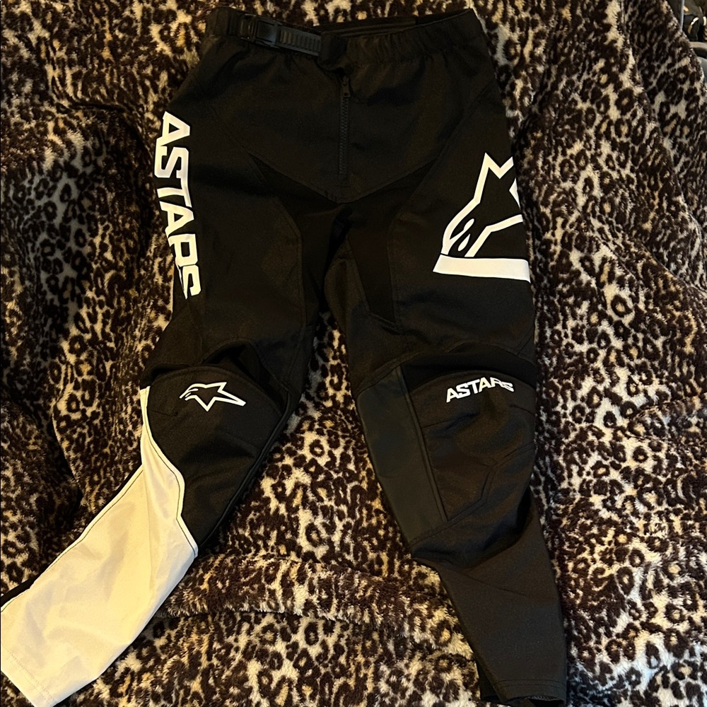 Alpinestars Kids Black and White Racing Pants